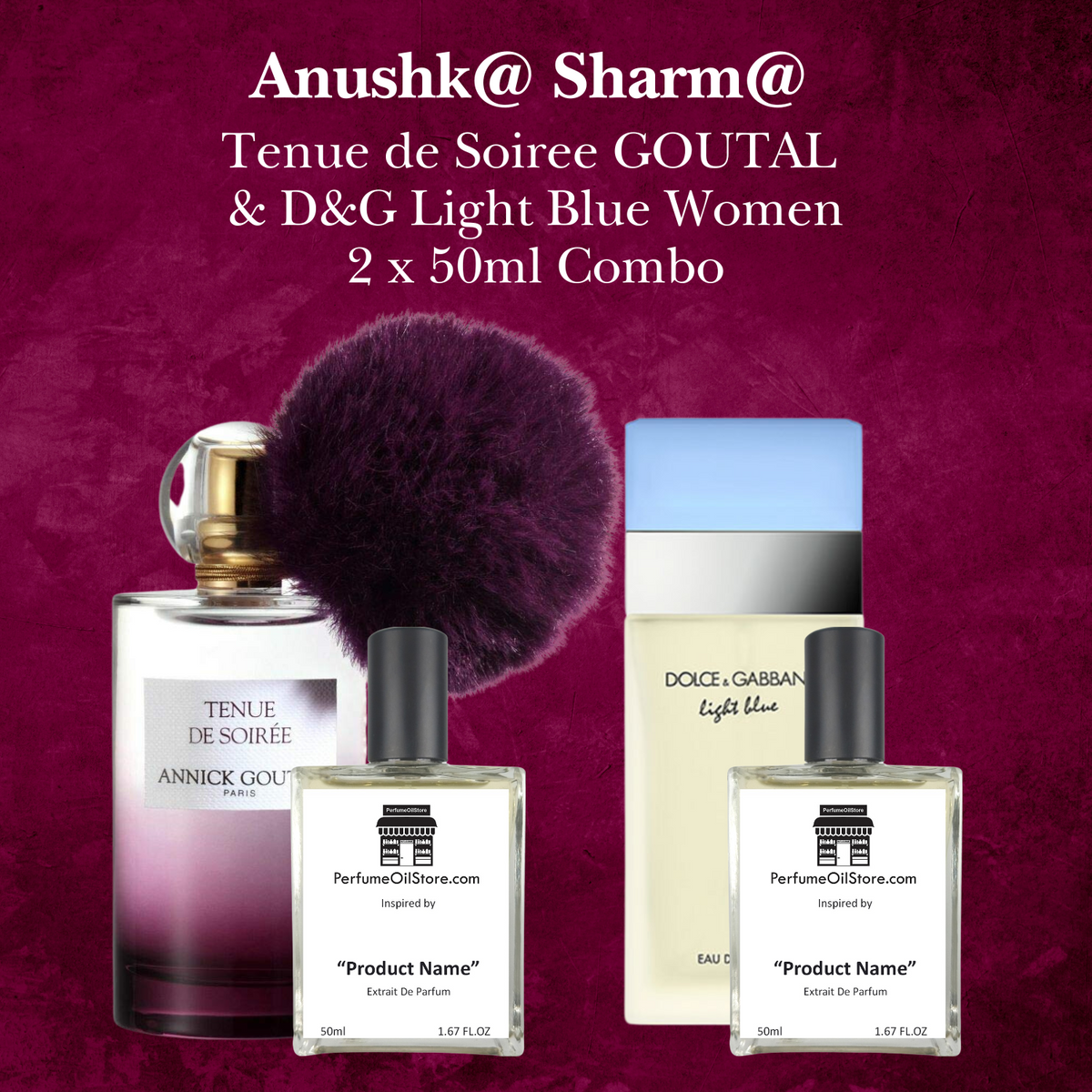 Anushk@ Sharm@ - Tenue de Soiree Goutal & Light blue Women 50ml Combo